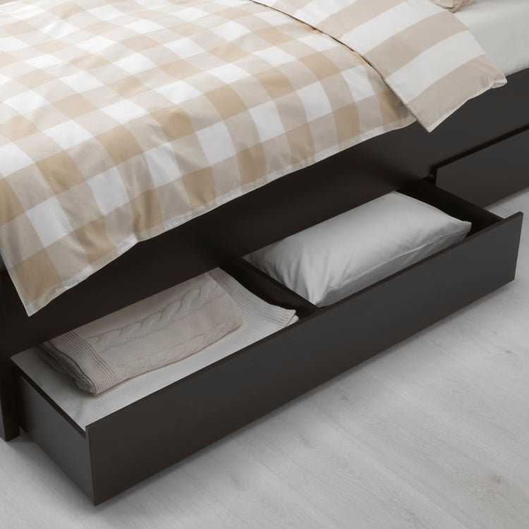 HEMNES blackbrown, Bed storage box, set of 2, Double IKEA