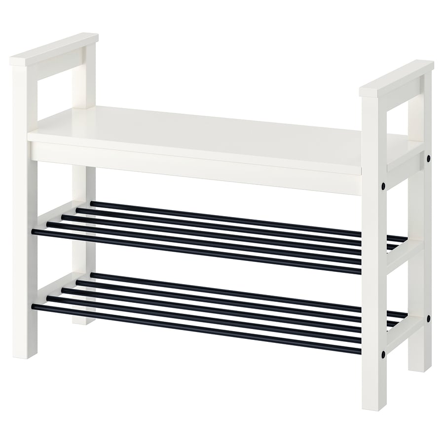 HEMNES Bench with shoe storage, white, 85x32x65 cm - IKEA