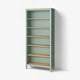 HEMNES Bookcase, grey-green/light brown stained, 90x197 cm