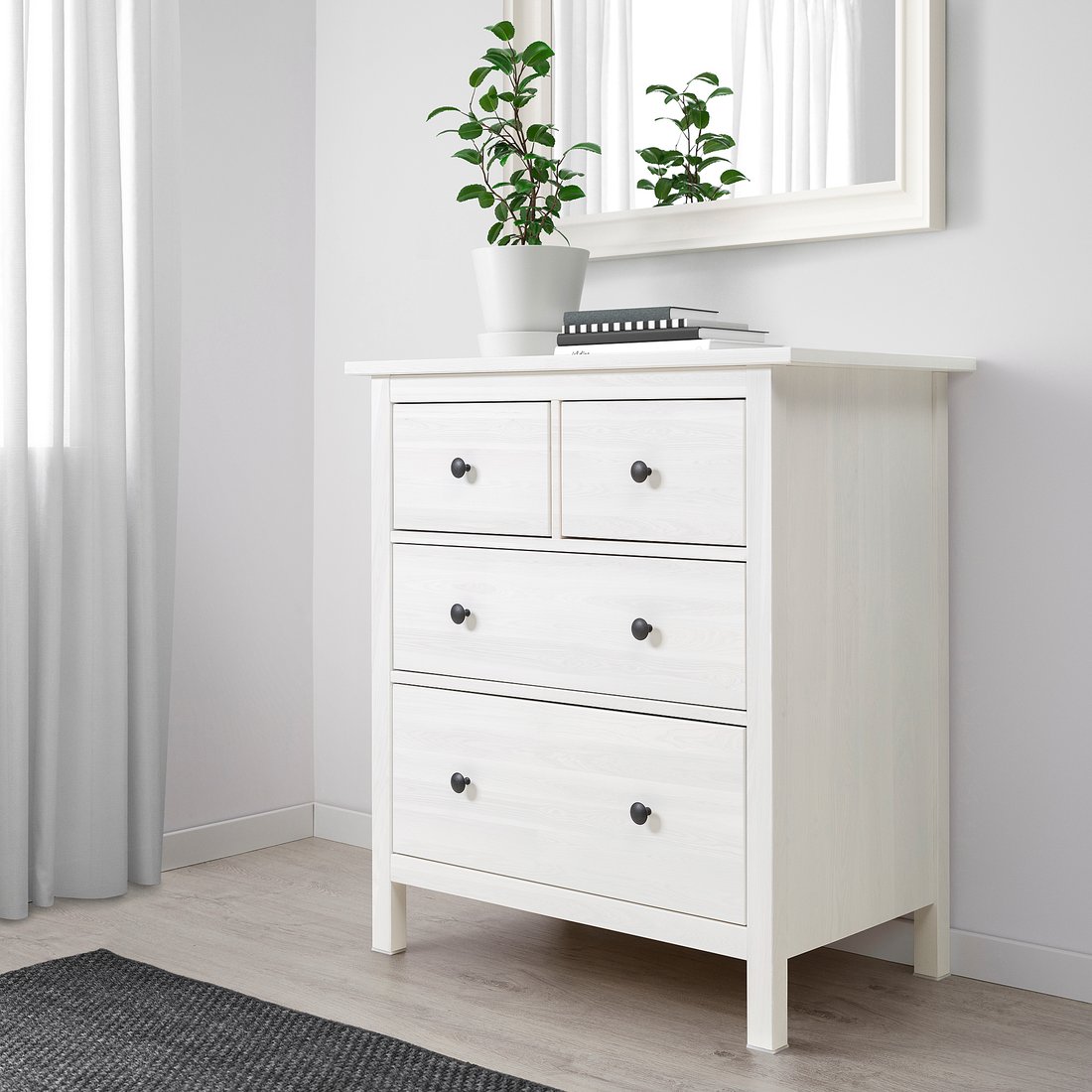 HEMNES white stained, Chest of 4 drawers IKEA
