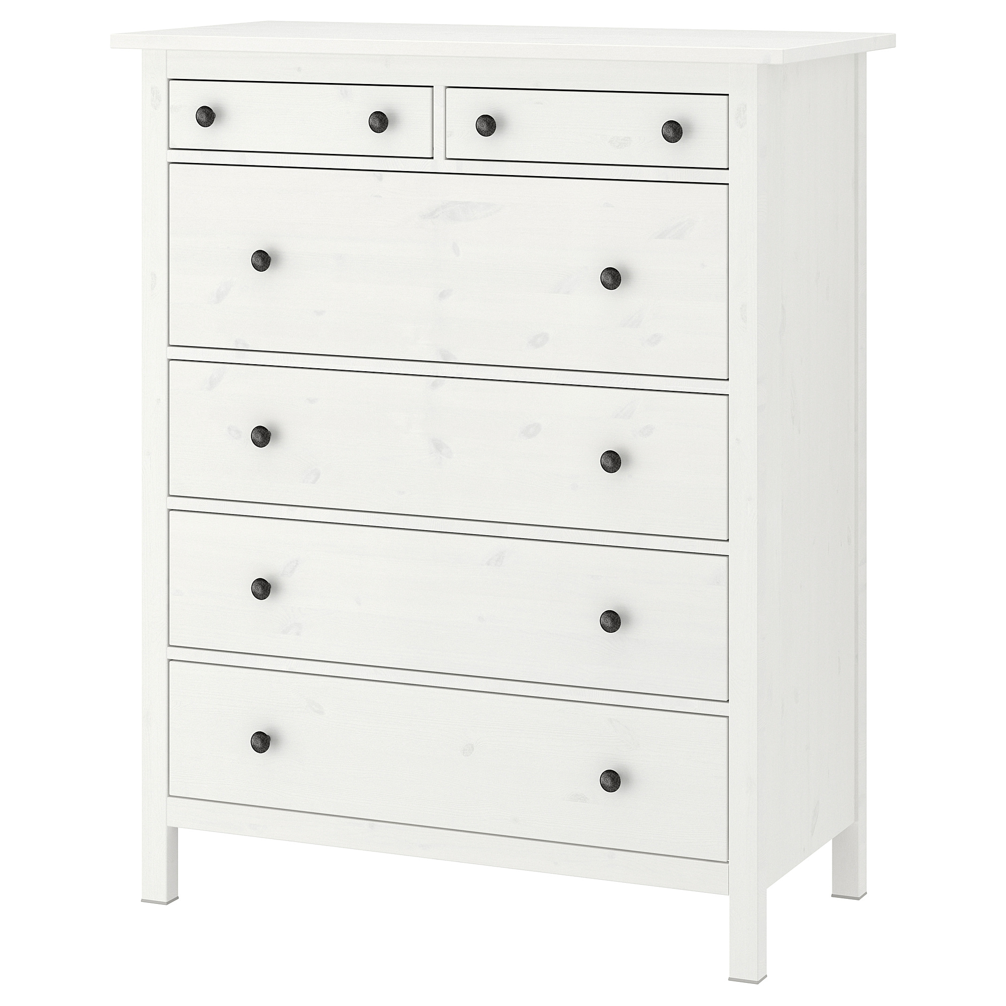 HEMNES white stain, Chest of 6 drawers, 108x131 cm IKEA
