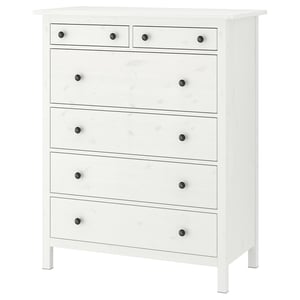 Hemnes Chest Of 6 Drawers White Stain Ikea