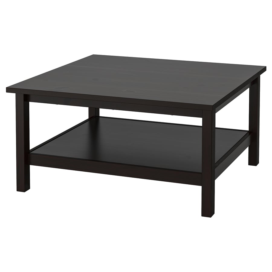 HEMNES coffee table, blackbrown, 90x90 cm IKEA