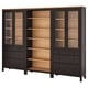 HEMNES Storage combination w doors/drawers, black-brown/light brown, 270x197 cm