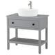 HEMNES / TÖRNVIKEN Open wsh-stnd w drw/wash-basin/tap, grey, 82x48x90 cm