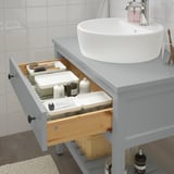 HEMNES / TÖRNVIKEN Open wsh-stnd w drw/wash-basin/tap, grey, 82x48x90 cm