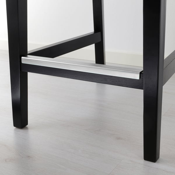 HENRIKSDAL dark brown, Bar stool with backrest frame, 63 cm IKEA
