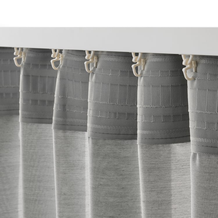 HILJA grey, Curtains, 1 pair, 145x250 cm - IKEA UK