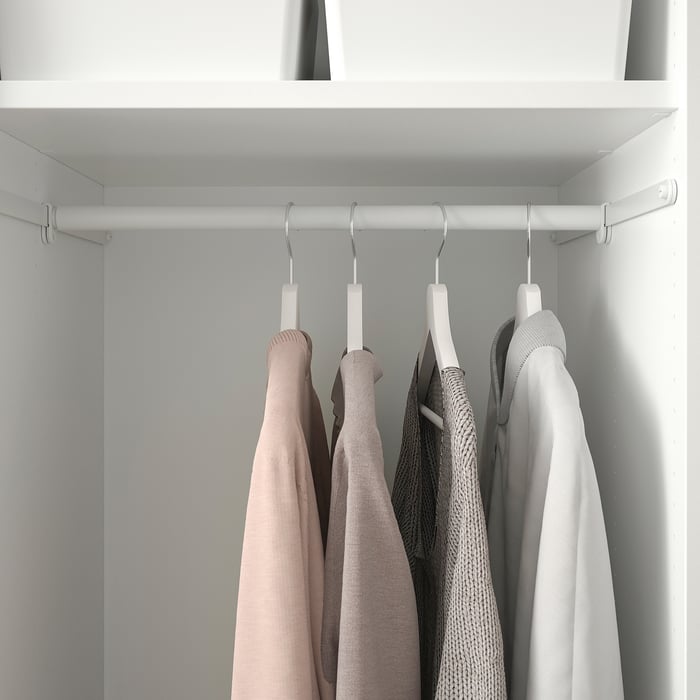 HJÄLPA adjustable clothes rail, white, 60100 cm IKEA