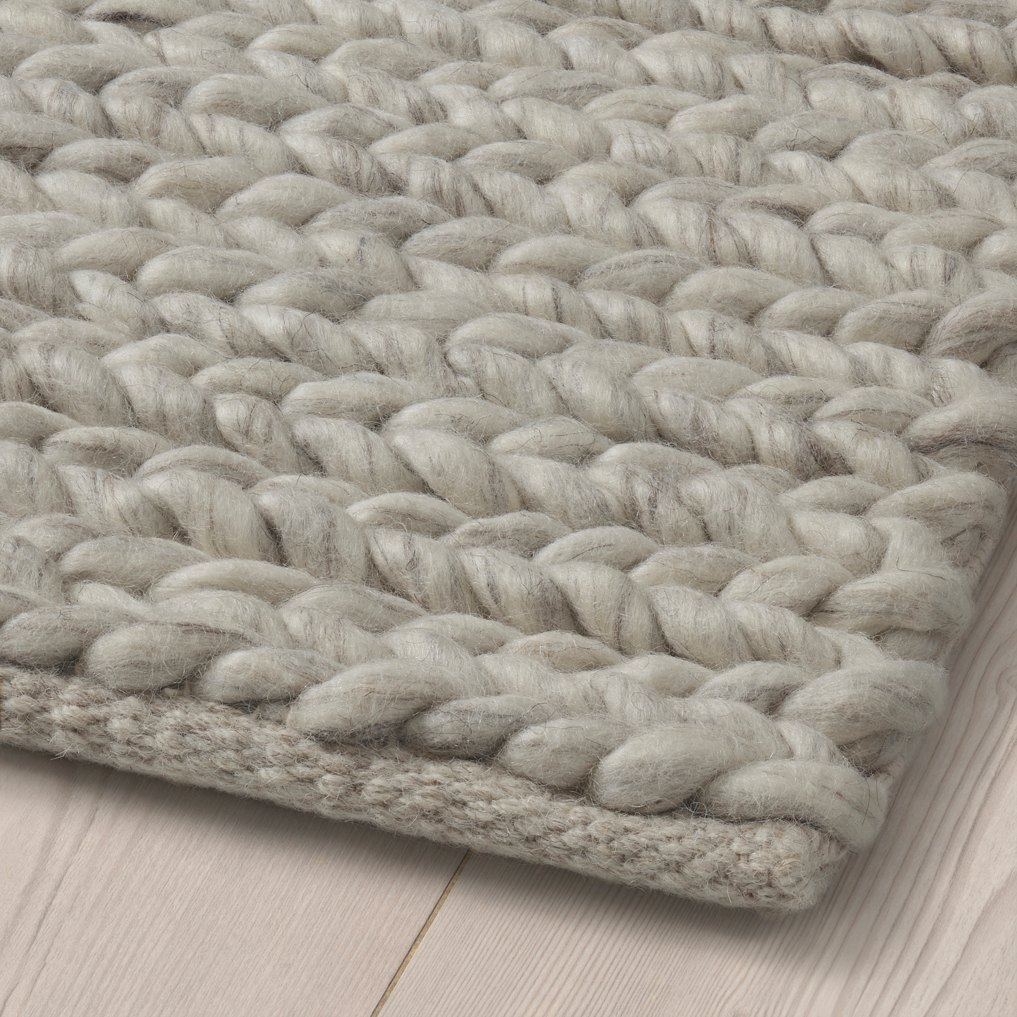 HJORTSVANG Rug, handmade/offwhite, 160x230 cm IKEA