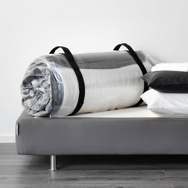 HÖVÅG Pocket sprung mattress, medium firm/dark grey, Standard Double