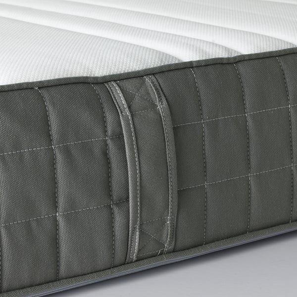 HÖVÅG Pocket sprung mattress, medium firm/dark grey, Standard Double