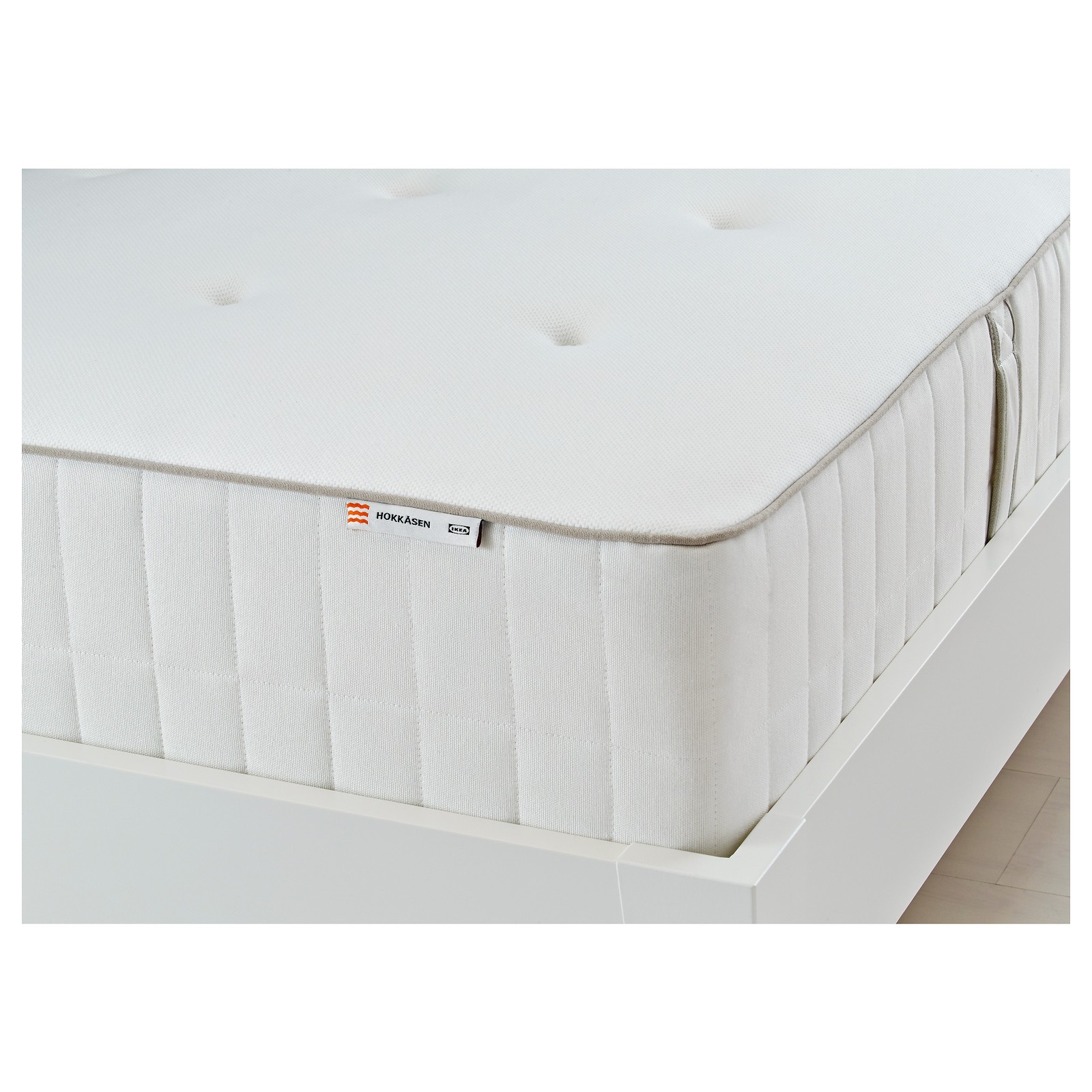 HOKKÅSEN medium firm, white, Pocket sprung mattress, Standard King IKEA
