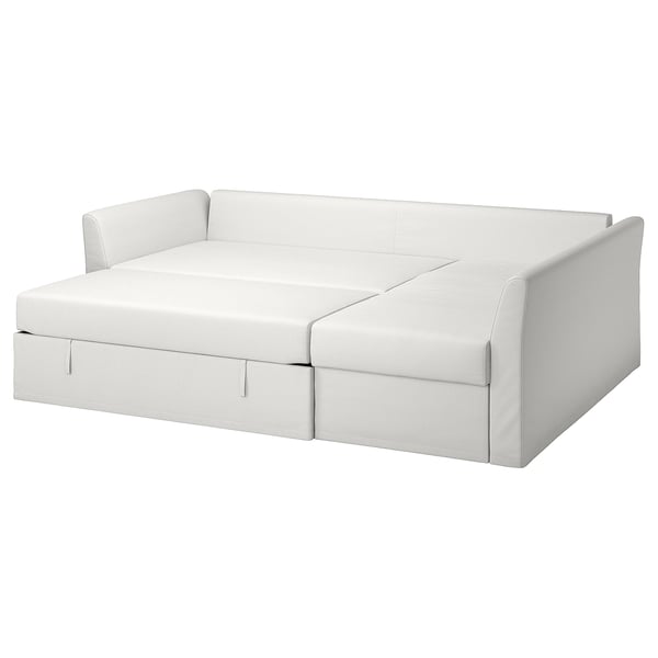 Holmsund Grasbo White Corner Sofa Bed Ikea