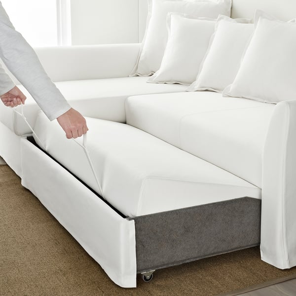HOLMSUND Gräsbo white, Corner sofabed IKEA