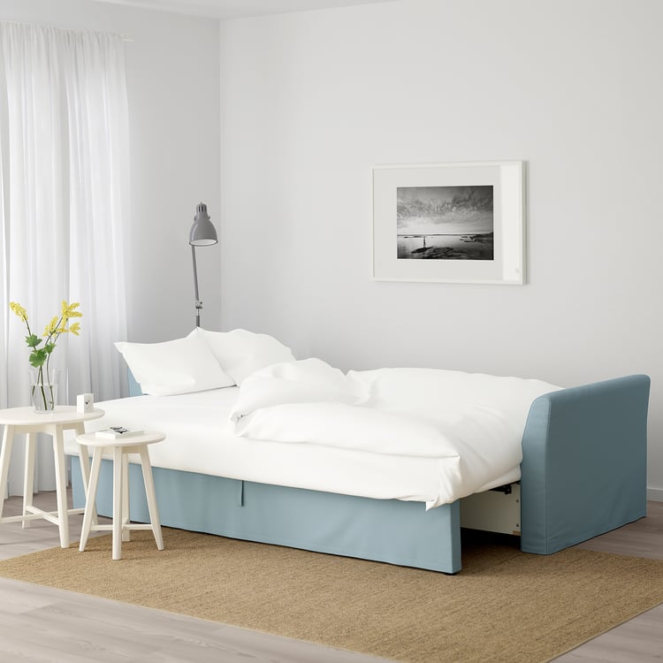 HOLMSUND Gräsbo light blue, Threeseat sofabed cover IKEA