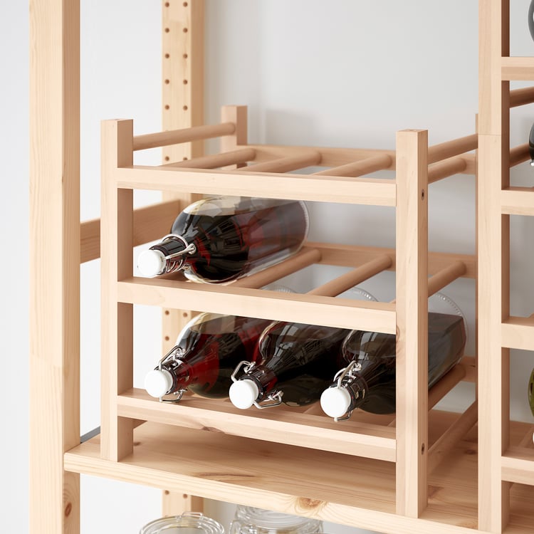 HUTTEN solid wood, 9bottle wine rack IKEA