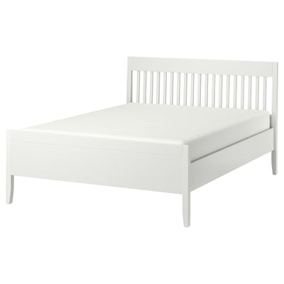 IDANÄS Bed frame, white/Luröy, Standard Double