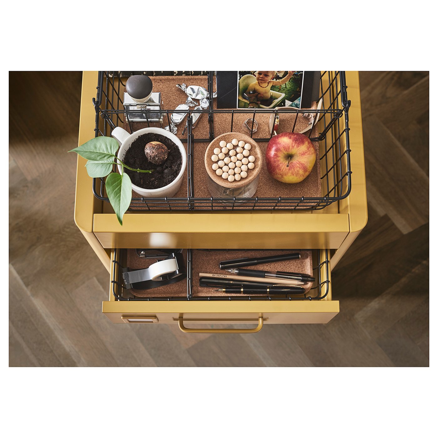 IDÅSEN golden-brown, Drawer unit on castors, 42x61 cm - IKEA UK