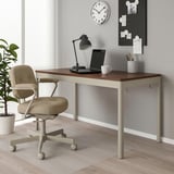 IDÅSEN Table, brown/beige, 140x70x75 cm