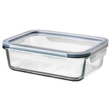 IKEA 365+ Food container with lid, rectangular glass/plastic, 1.0 l