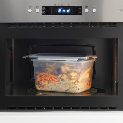 IKEA 365+ Food container with lid, rectangular/plastic, 2.0 l