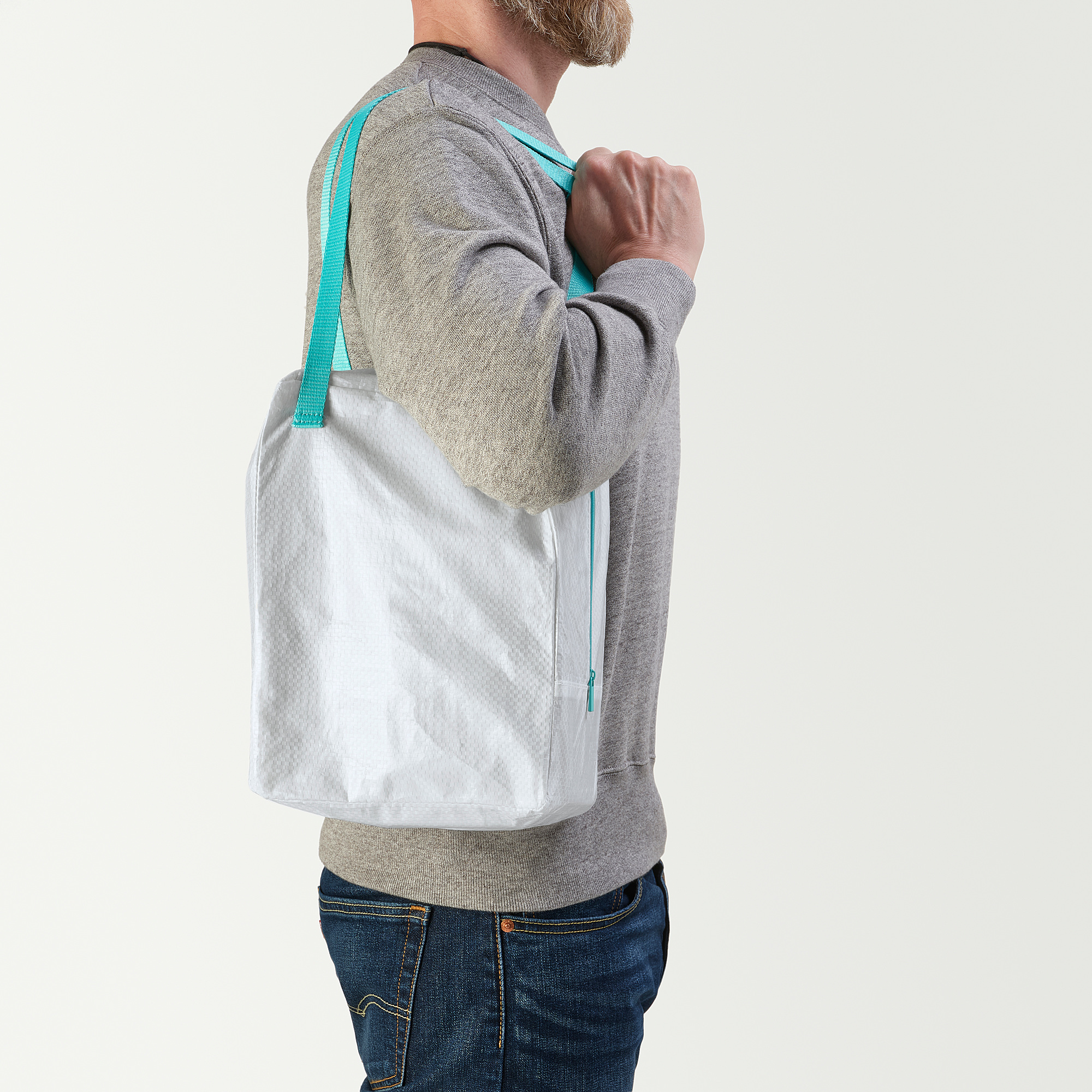 IKEA 365+ Lunch bag, white/turquoise, 22x17x30 cm IKEA