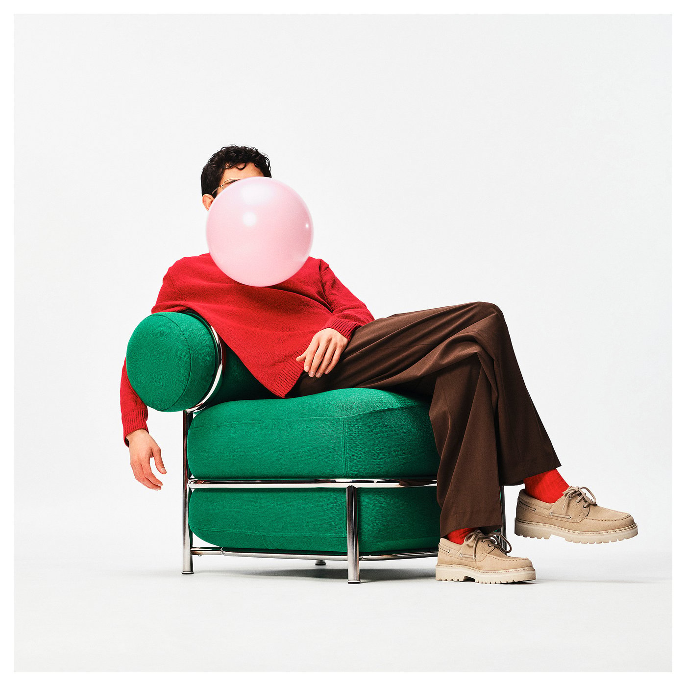 IKEA PS 2026 easy chair, with inflatable seat/back cushion/Knäbäck