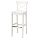 INGOLF Bar stool with backrest, white, 74 cm