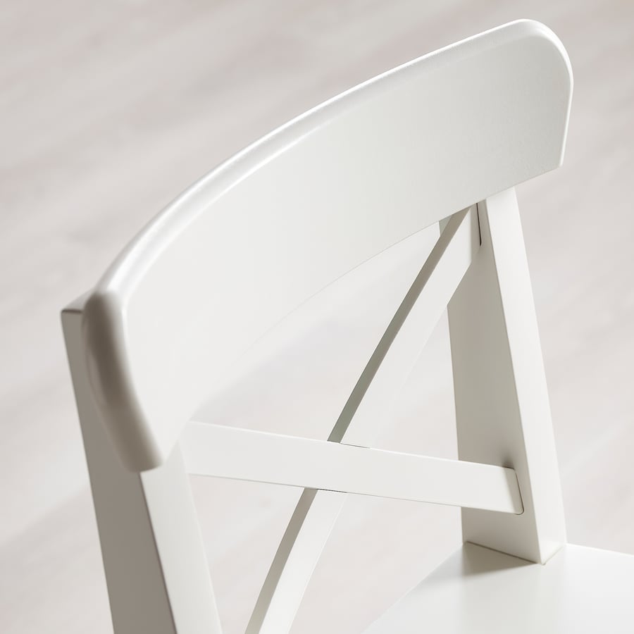 INGOLF bar stool with backrest, white, 63 cm IKEA
