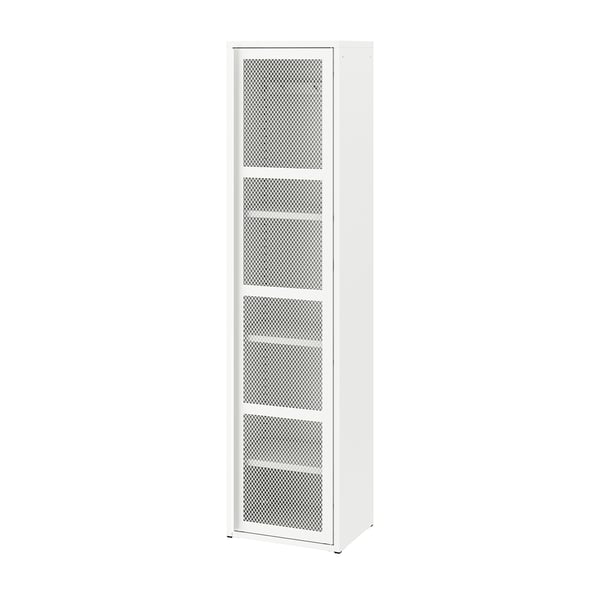 IVAR Cabinet with door, white mesh, 40x160 cm