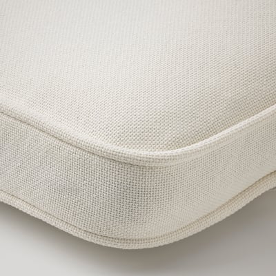 JÄRPÖN/DUVHOLMEN Seat/back cushion, outdoor, white, 116x45 cm