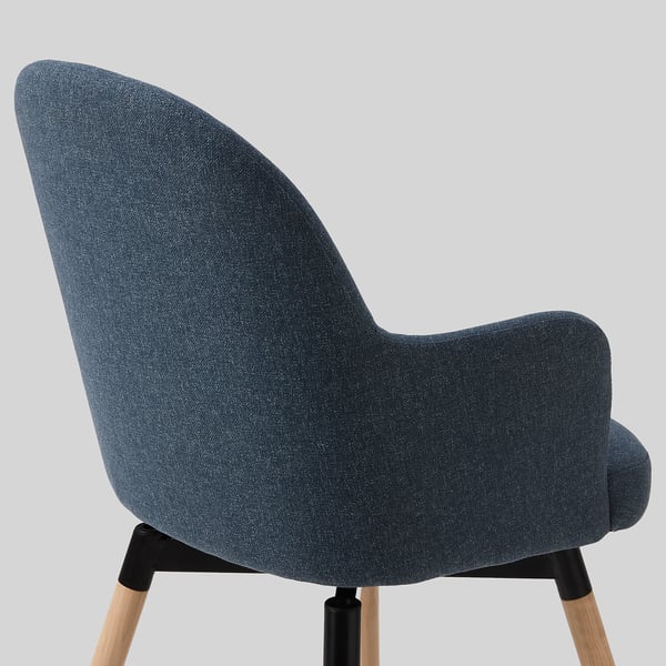 JANOLOF Swivel armchair, Gunnared blue