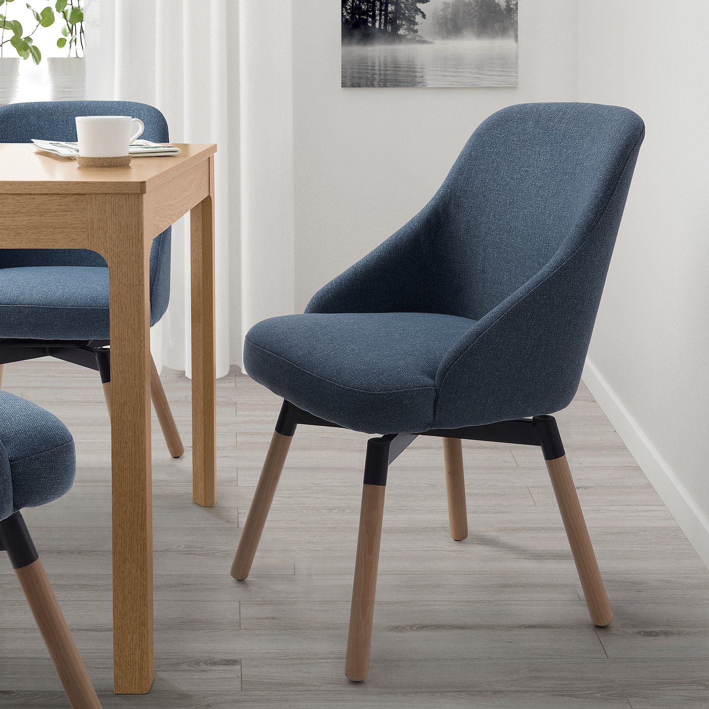 JANOLOF swivel chair, Gunnared blue IKEA