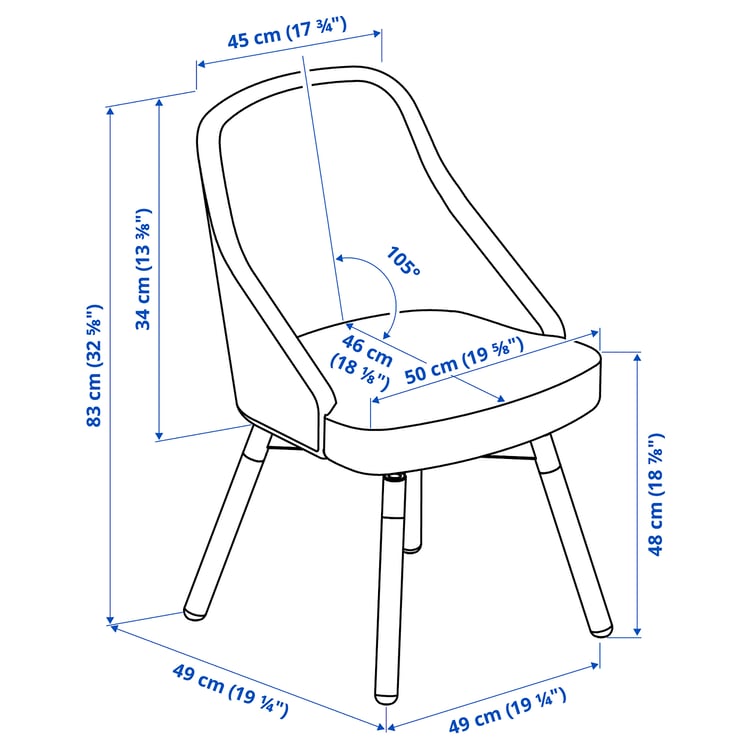JANOLOF swivel chair, Gunnared blue IKEA