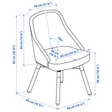 JANOLOF Swivel chair, Gunnared blue