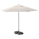 JOGGESÖ / IGGÖN Parasol with base, tilting light grey-beige/dark grey, 300 cm