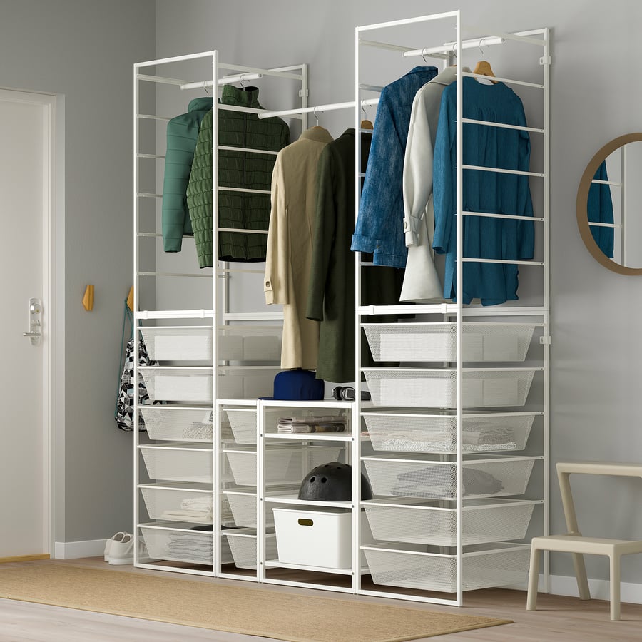 JONAXEL Wardrobe combination, white, 173x51x207 cm IKEA