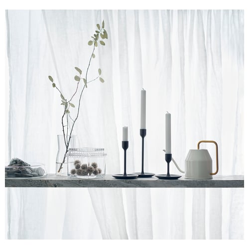 JUBLA unscented chandelier candle, white, 19 cm - IKEA UK