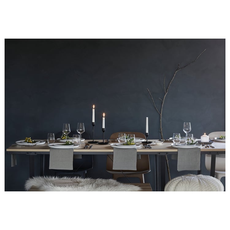 JUBLA unscented chandelier candle, white, 19 cm IKEA