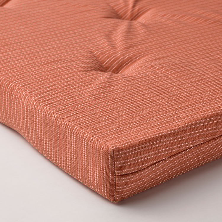 JUSTINA chair pad, orange, 42/35x40x4 cm IKEA