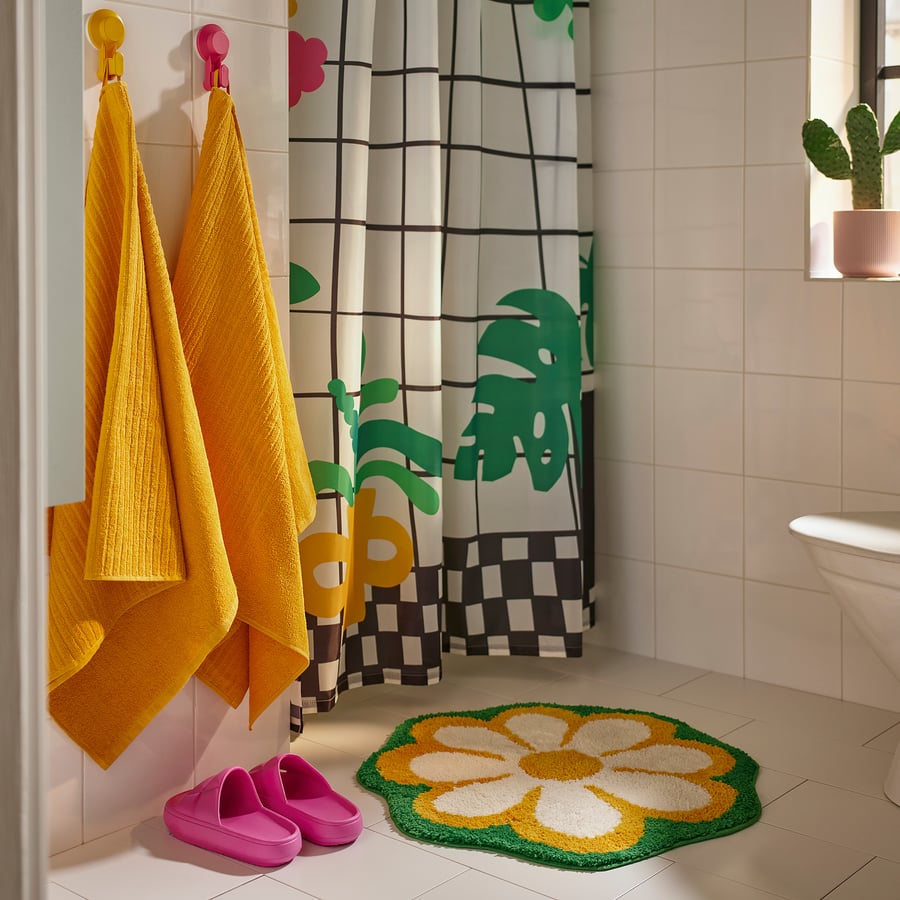 KÄRRKNIPPROT Multicolour Flower Shape Bath Mat, 65cm IKEA
