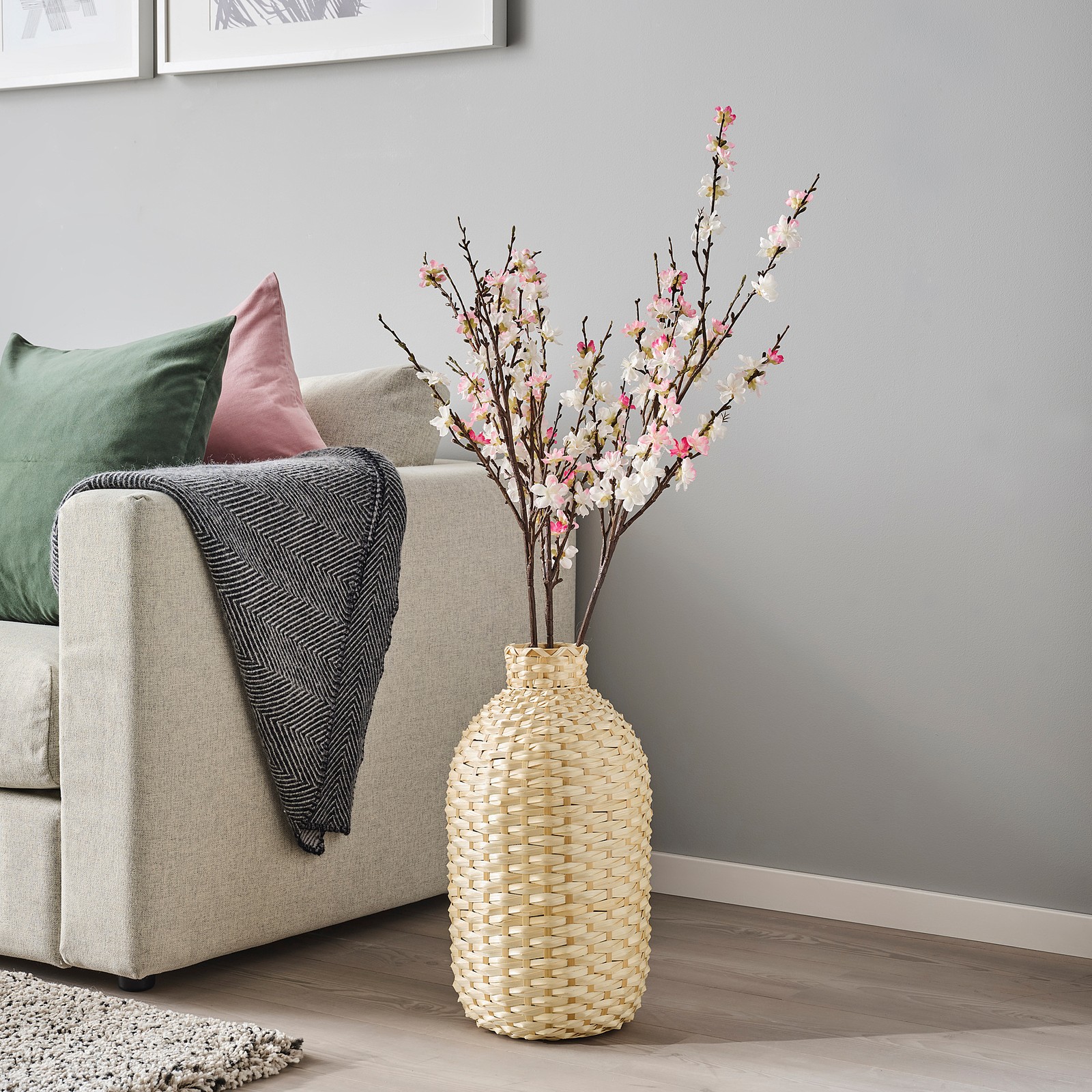 KAFFEBÖNA bamboo, Decoration vase, 45 cm IKEA