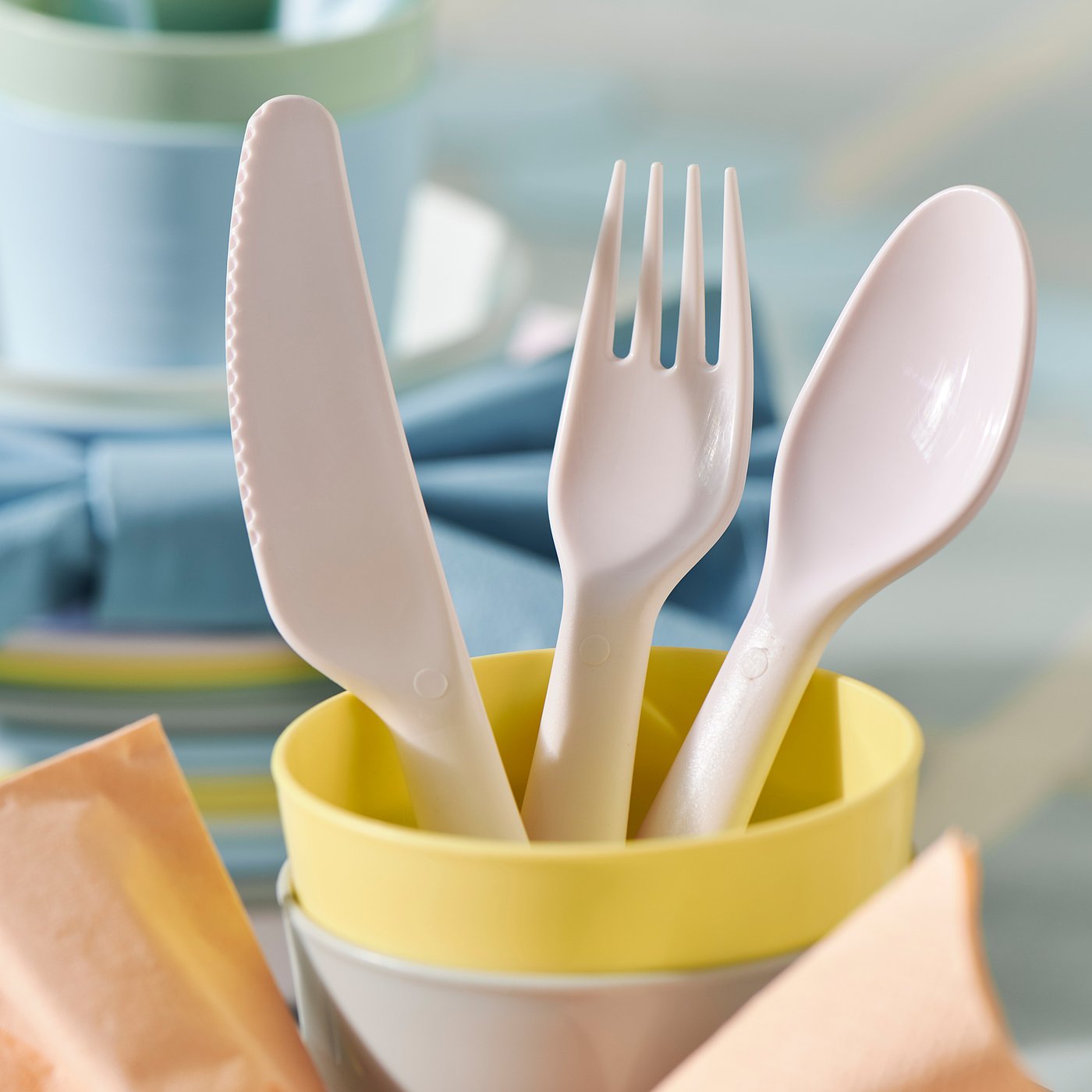 cutlery ikea plastic bowls and plates KALAS 18-piece cutlery set, mixed colours IKEA UK