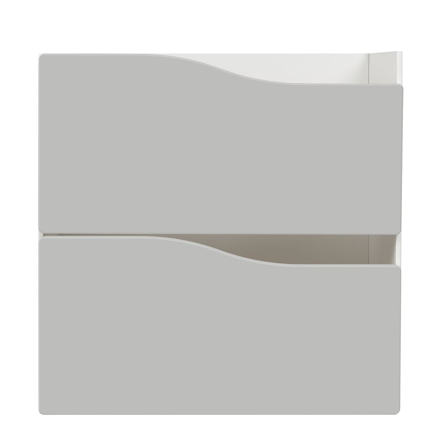 KALLAX insert with 2 drawers, wave shaped, grey, 33x33 cm IKEA