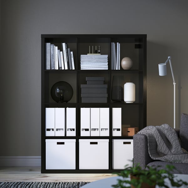 KALLAX black-brown, Shelving unit, 112x147 cm - IKEA