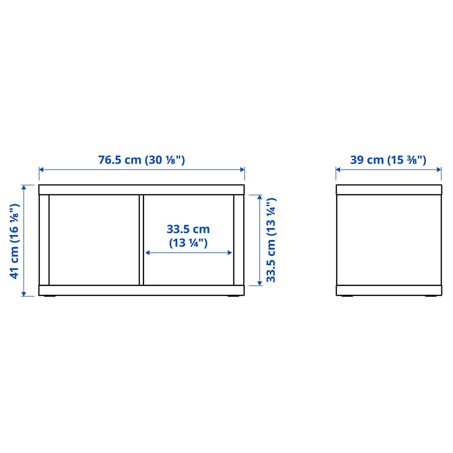 KALLAX cube storage unit, blackbrown, 77x42 cm IKEA
