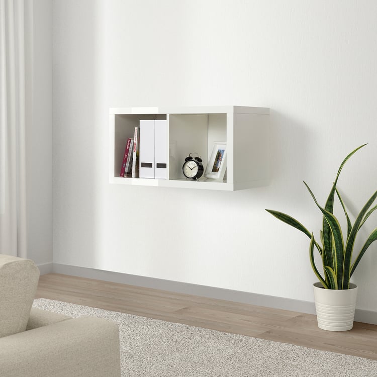 KALLAX cube storage unit, highgloss white, 77x42 cm IKEA