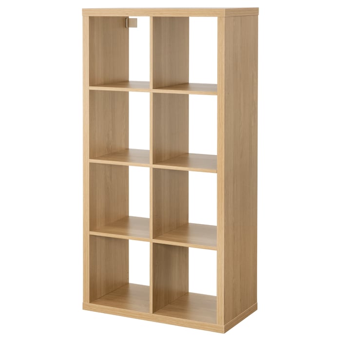 KALLAX cube storage unit, oak effect, 77x147 cm IKEA