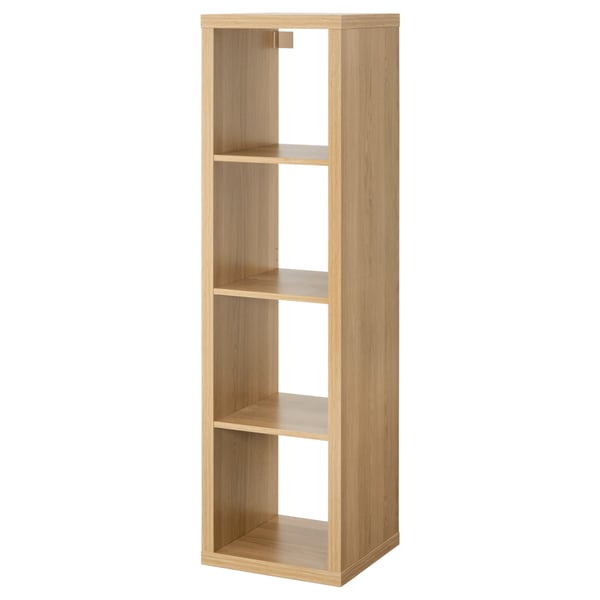 KALLAX cube storage unit, oak effect, 42x147 cm IKEA